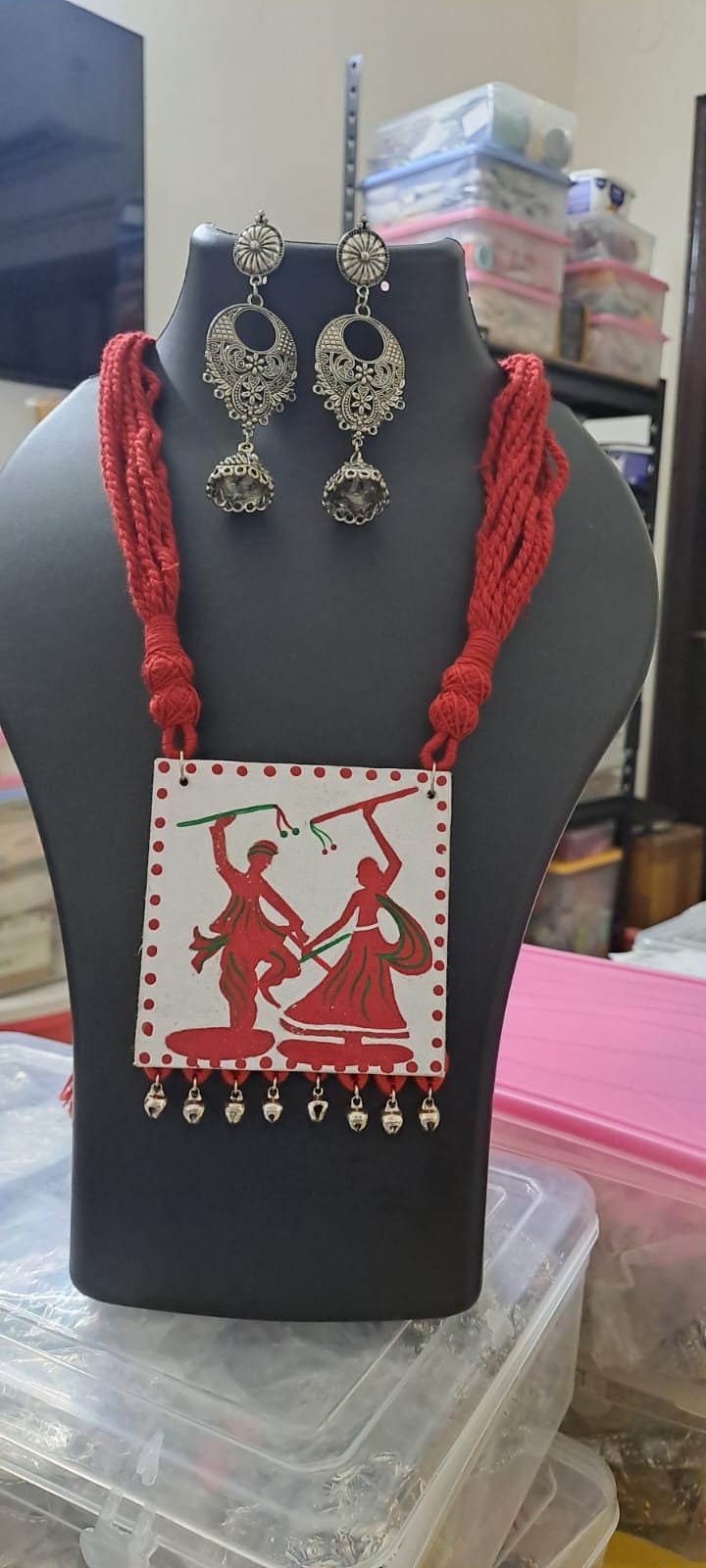 Hand painted jewellery Set for dandiyaraas