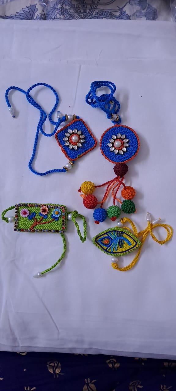 Combo rakhi set for Rakshabandhan festival (4 pcs including Bhai- Bhabhi set)