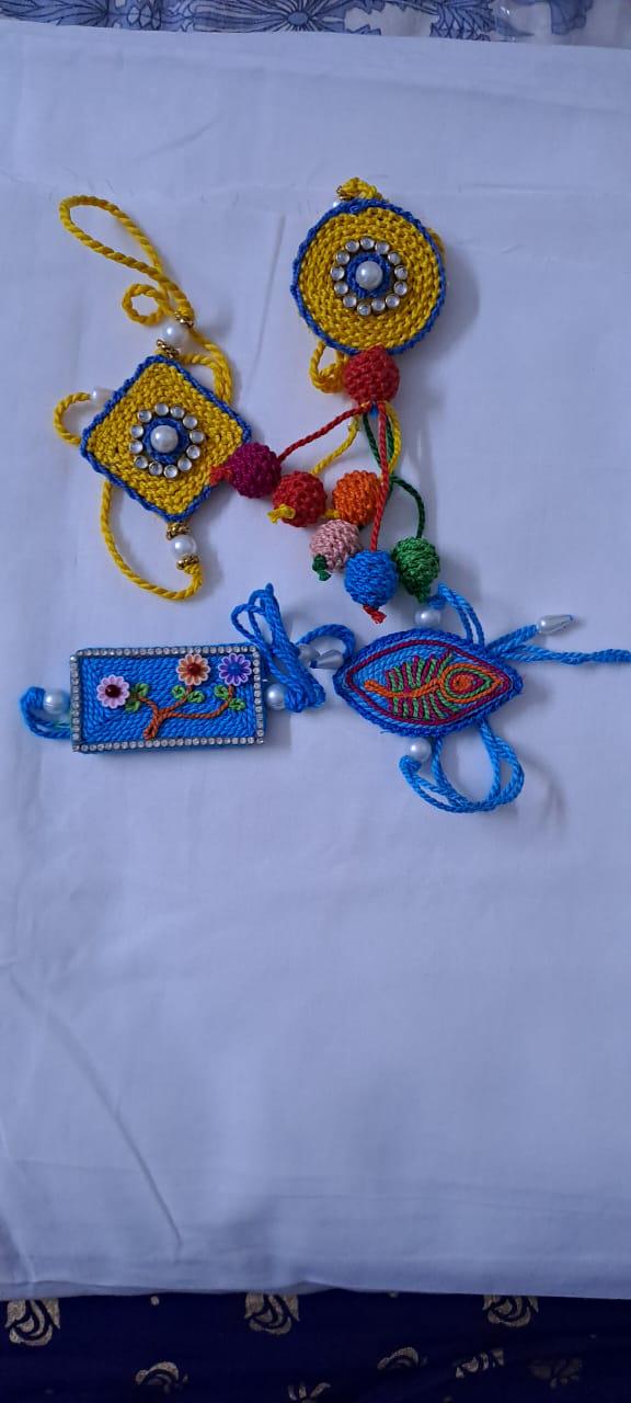 Combo rakhi set for Rakshabandhan festival (4 pcs including Bhai- Bhabhi set)