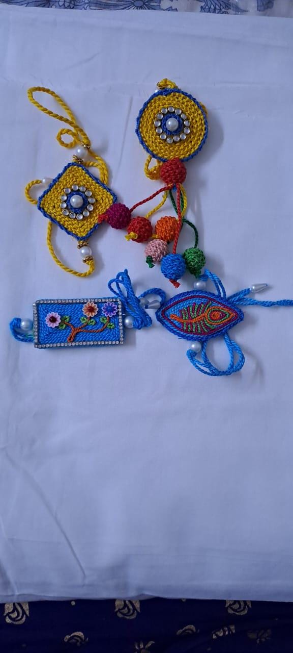 Combo rakhi set for Rakshabandhan festival (4 pcs including Bhai- Bhabhi set)