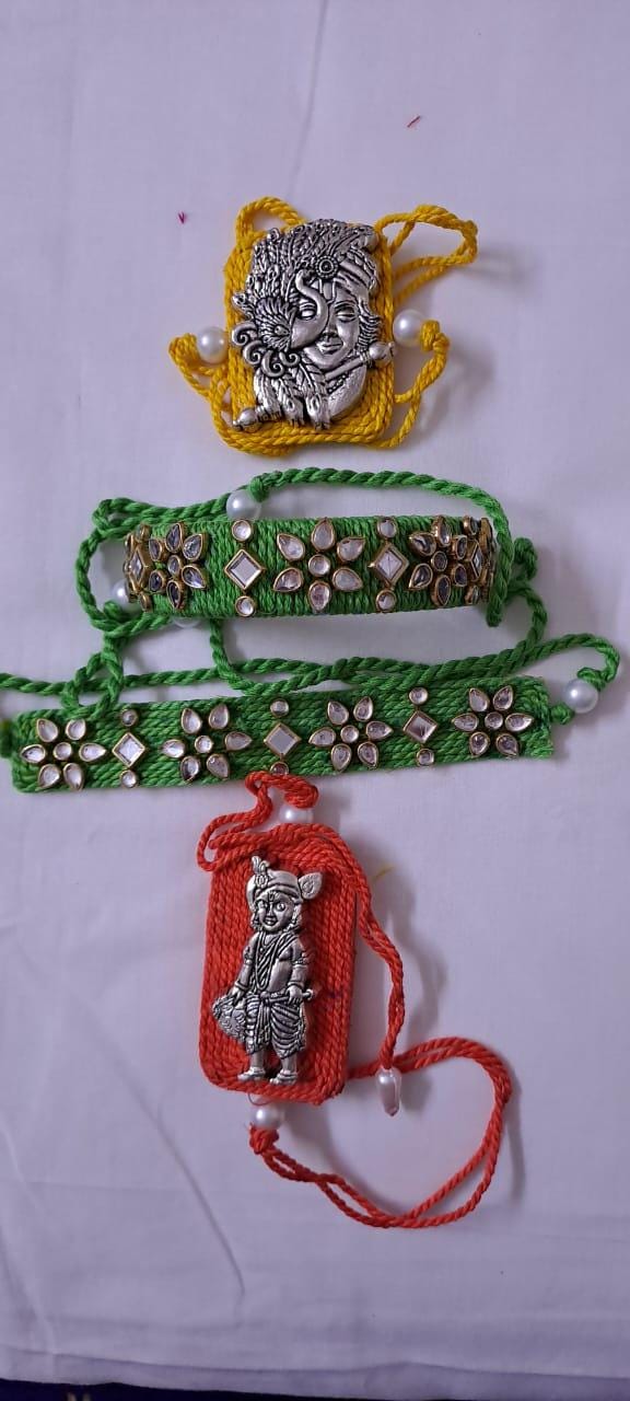 Combo rakhi set for Rakshabandhan festival (4 pcs including Bhai- Bhabhi set)