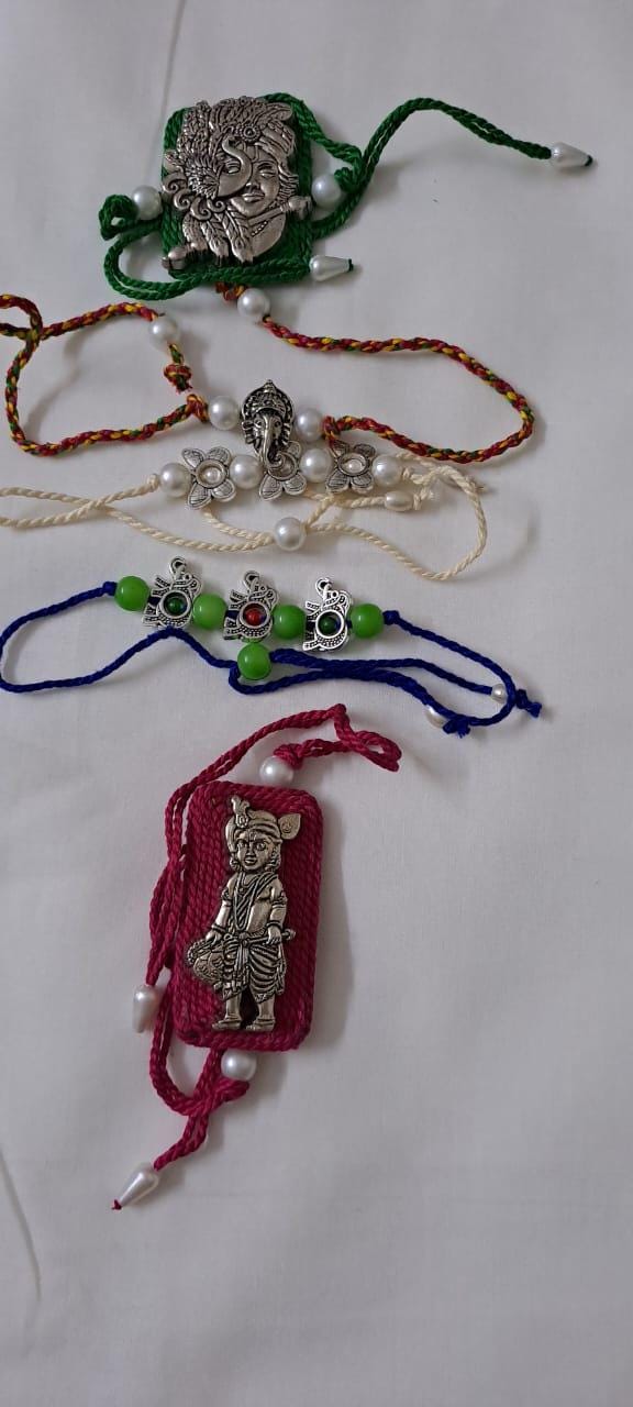 Combo rakhi set for Rakshabandhan festival (5 pcs )