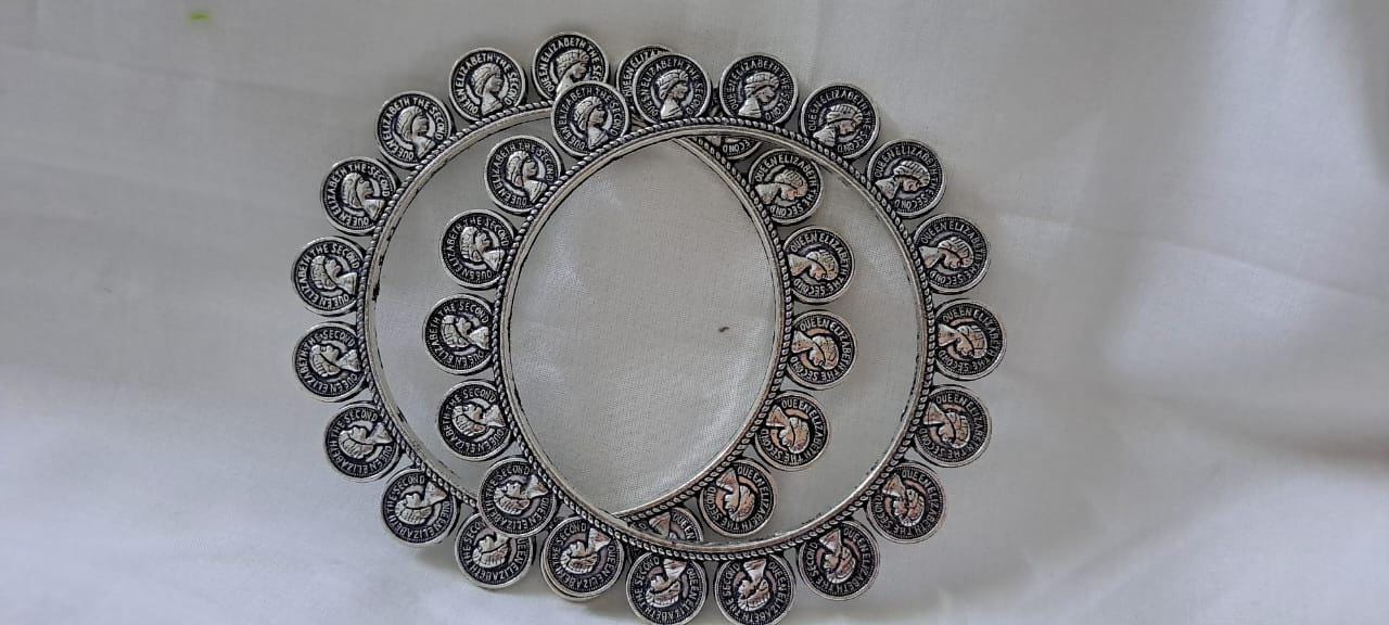 Traditional silver oxidised bangles