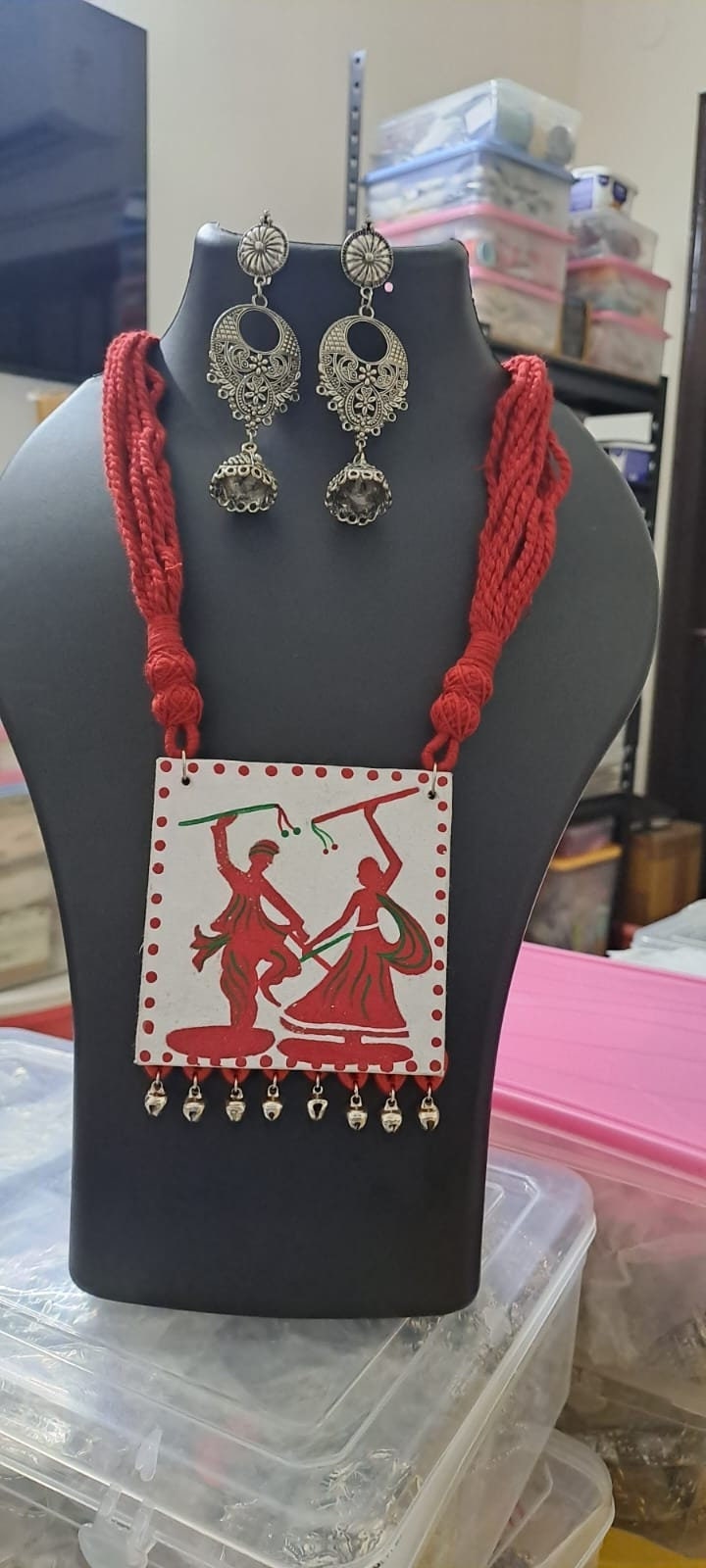 Hand painted jewellery Set for dandiyaraas