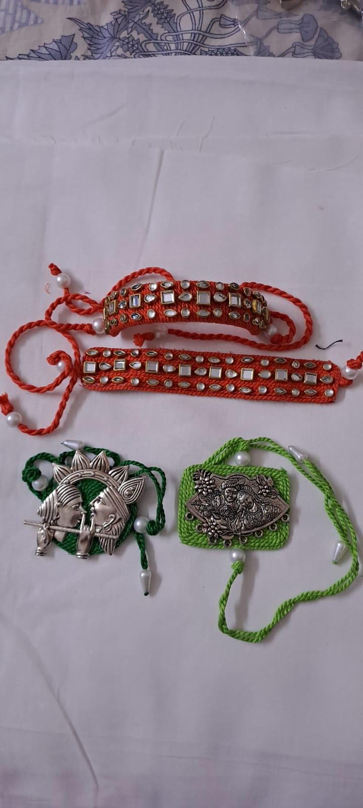 Combo rakhi set for Rakshabandhan festival (4 pcs including Bhai- Bhabhi set)