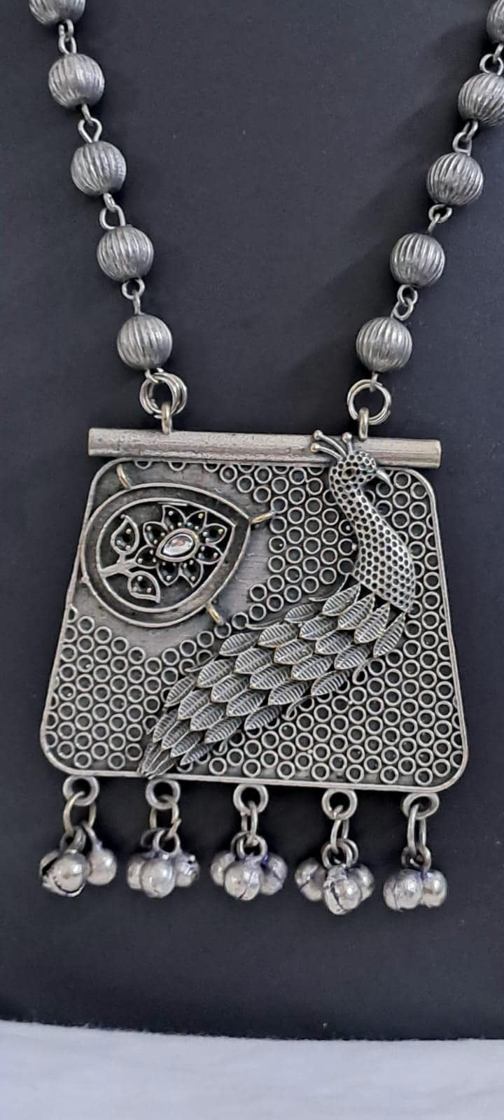 Exclusive light weight silver oxidised set.