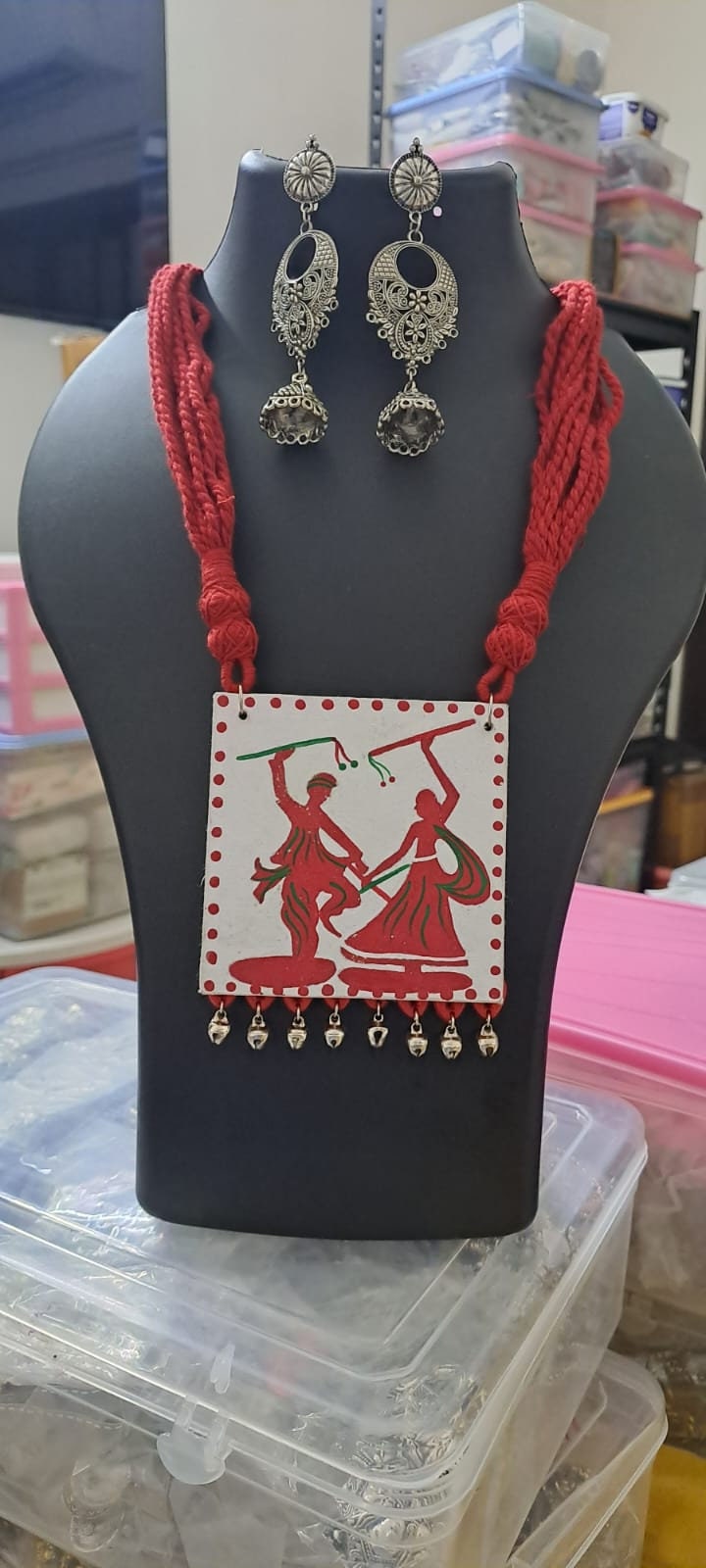 Hand painted jewellery Set for dandiyaraas