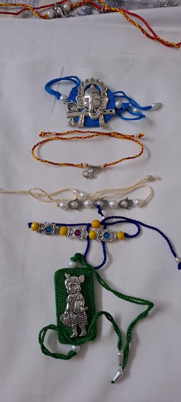 Combo rakhi set for Rakshabandhan festival (5 pcs )