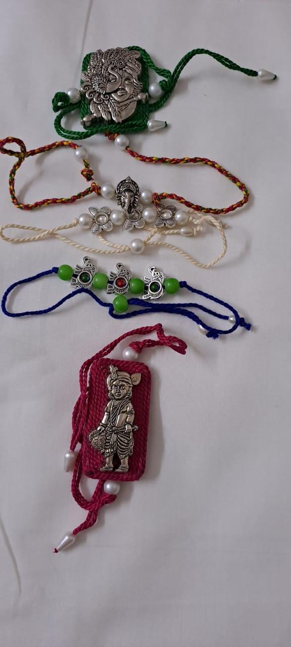 Combo rakhi set for Rakshabandhan festival (5 pcs )