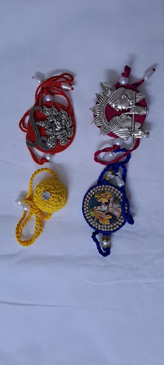 Combo rakhi set for Rakshabandhan festival (4 pcs )