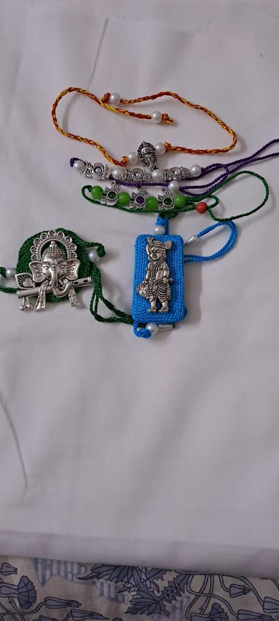 Combo rakhi set for Rakshabandhan festival (5 pcs )