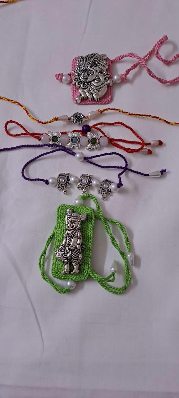 Combo rakhi set for Rakshabandhan festival (5 pcs )