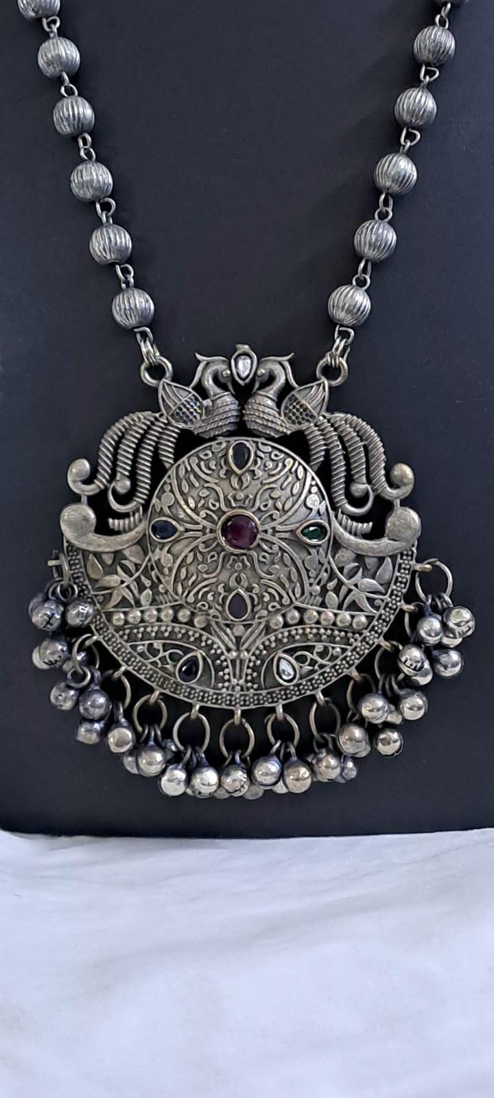 Exclusive light weight silver oxidised set.