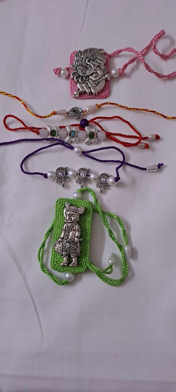Combo rakhi set for Rakshabandhan festival (5 pcs )