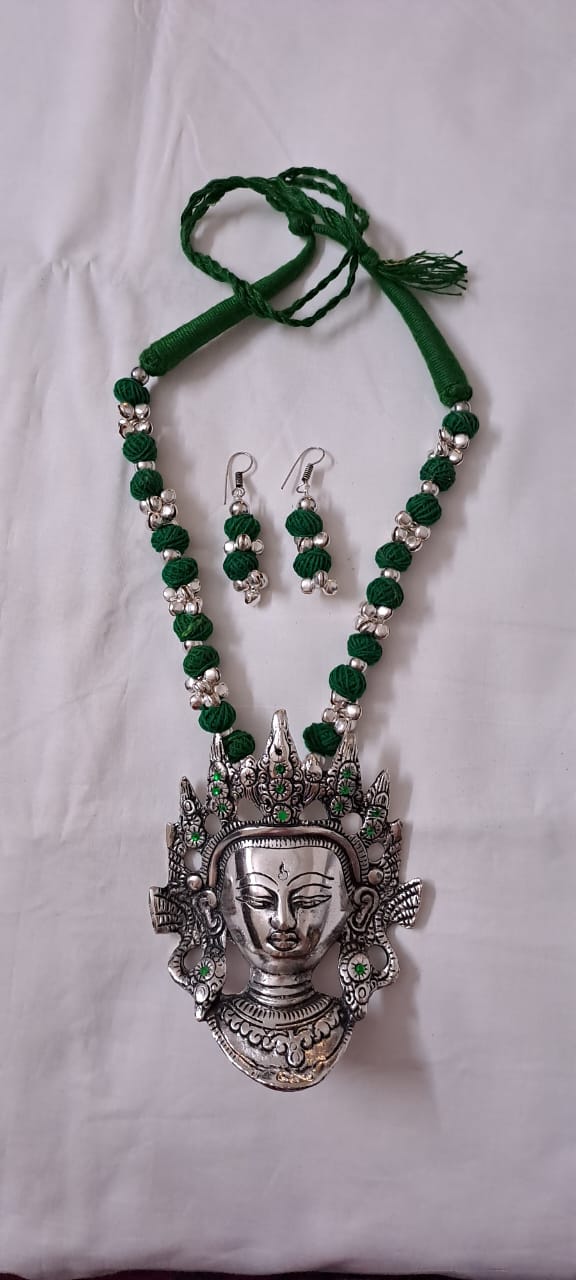 Silver Oxidised Jewellery for Durga Puja