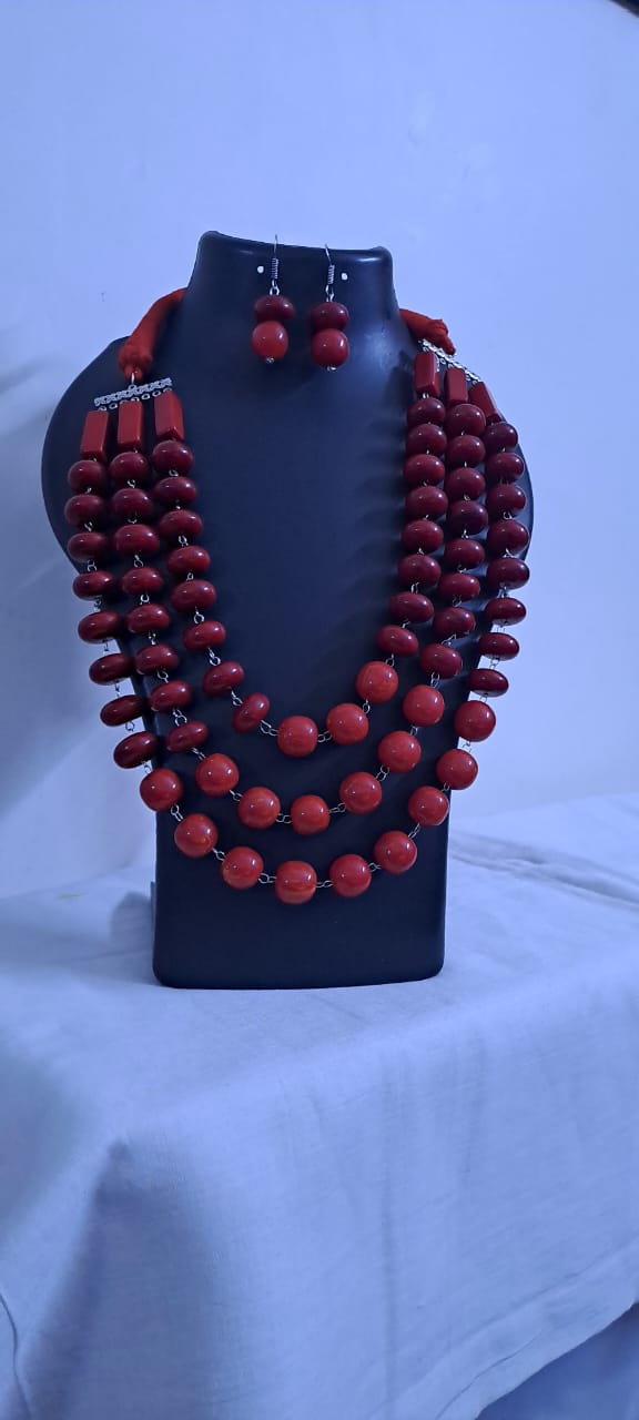 Multilayered Beads Necklace Set