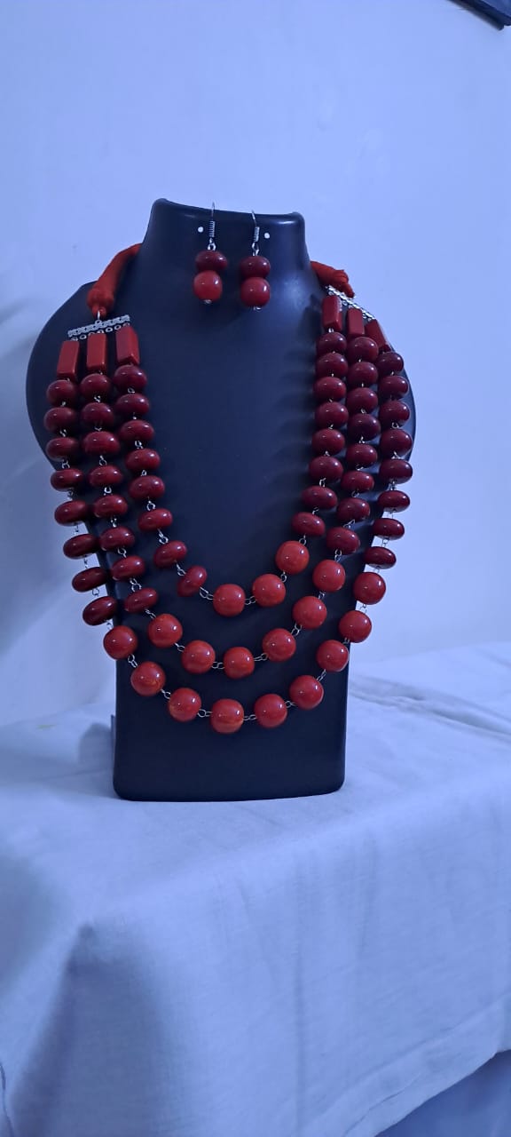 Multilayered Beads Necklace Set
