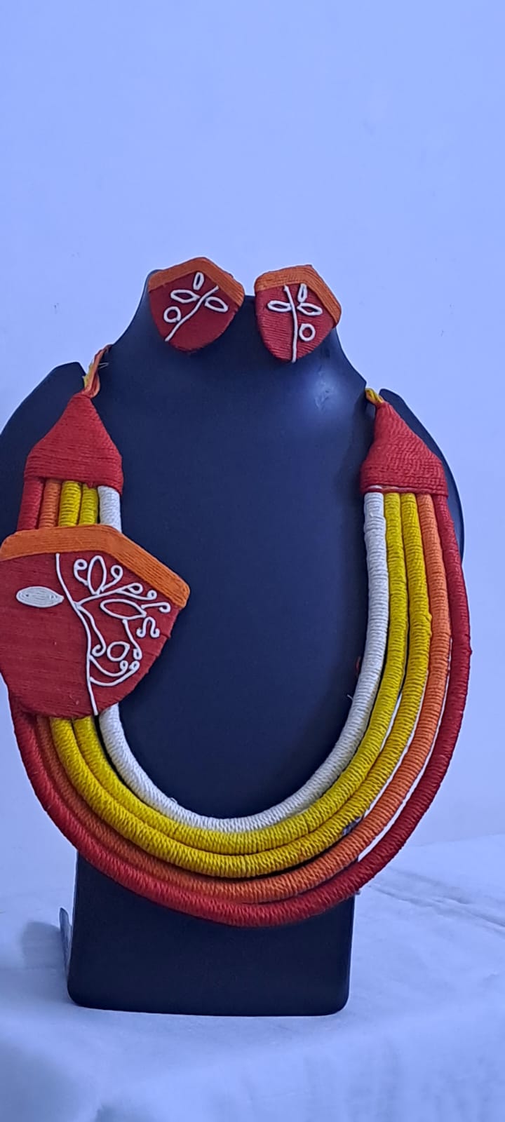 Handmade Thread Jewellery with Unique Durga Pendant