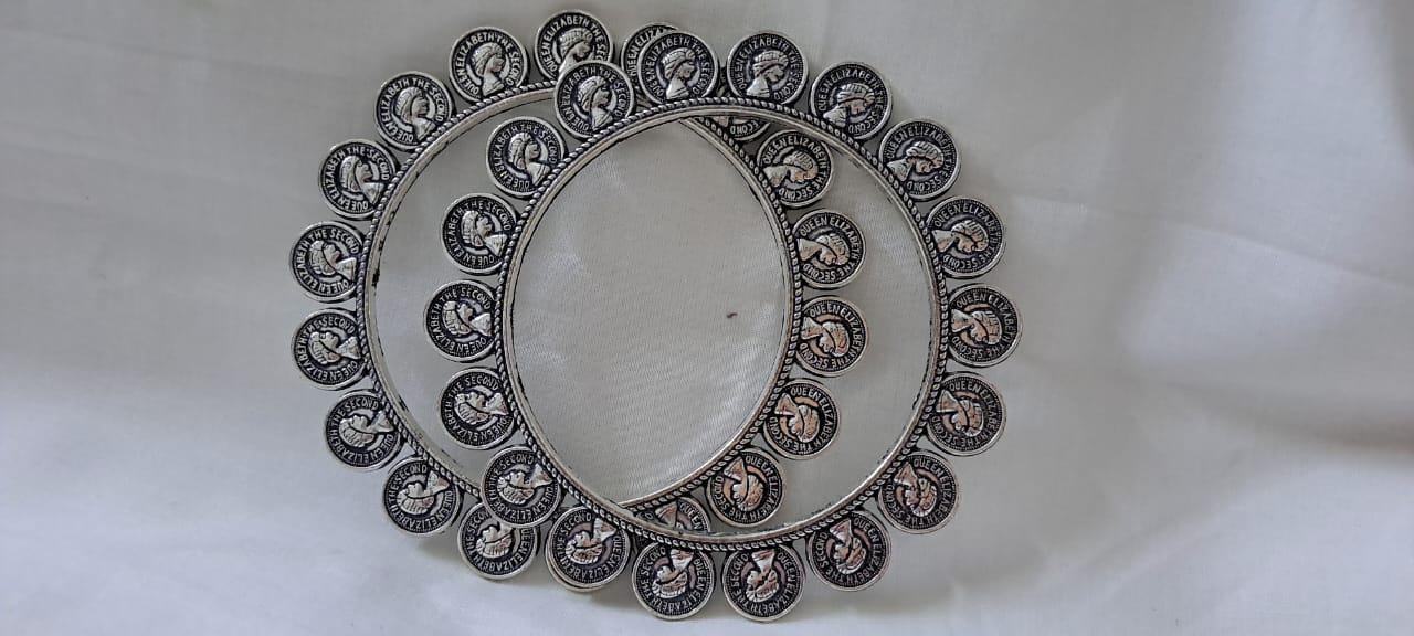 Traditional silver oxidised bangles