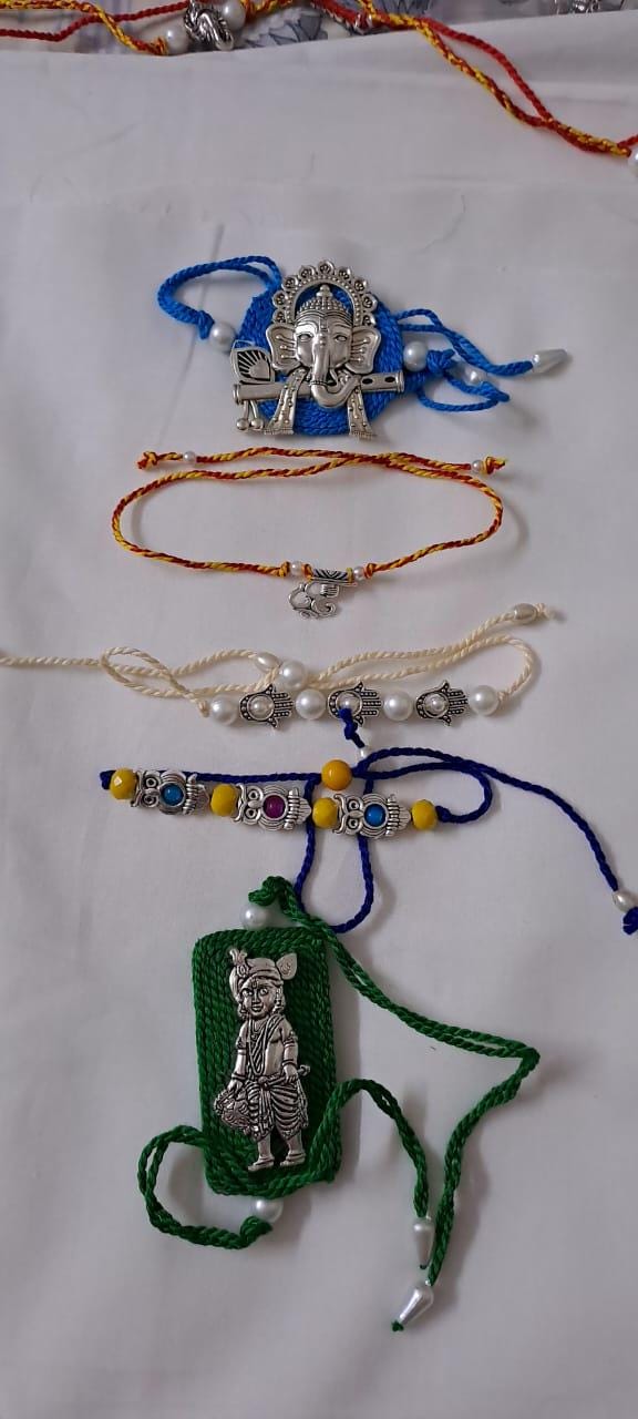 Combo rakhi set for Rakshabandhan festival (5 pcs )