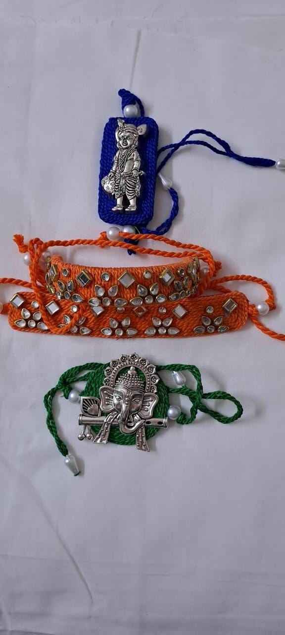 Combo rakhi set for Rakshabandhan festival (4 pcs including Bhai- Bhabhi set)