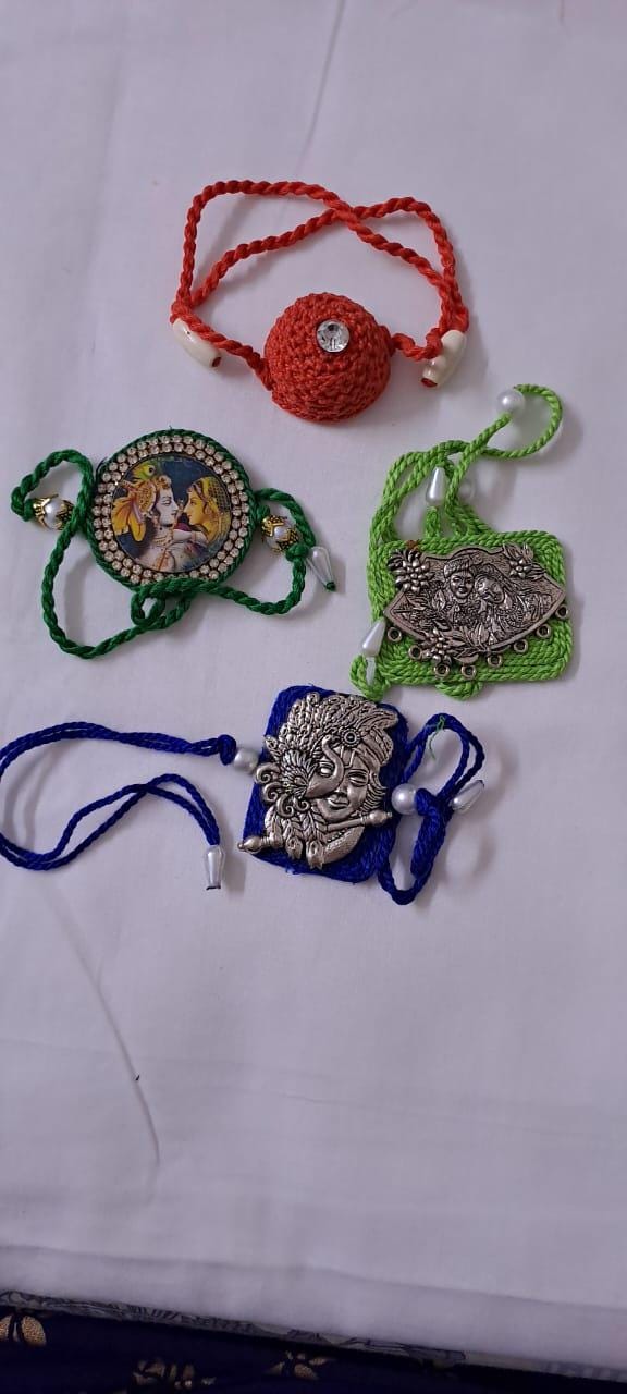 Combo rakhi set for Rakshabandhan festival (4 pcs )