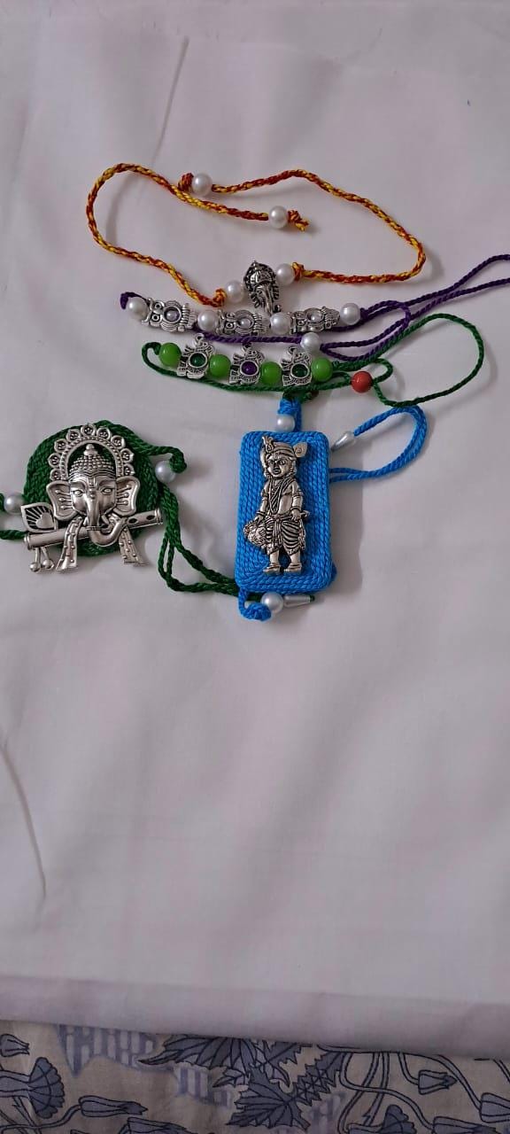 Combo rakhi set for Rakshabandhan festival (5 pcs )