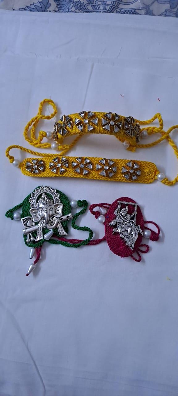 Combo rakhi set for Rakshabandhan festival (4 pcs including Bhai- Bhabhi set)