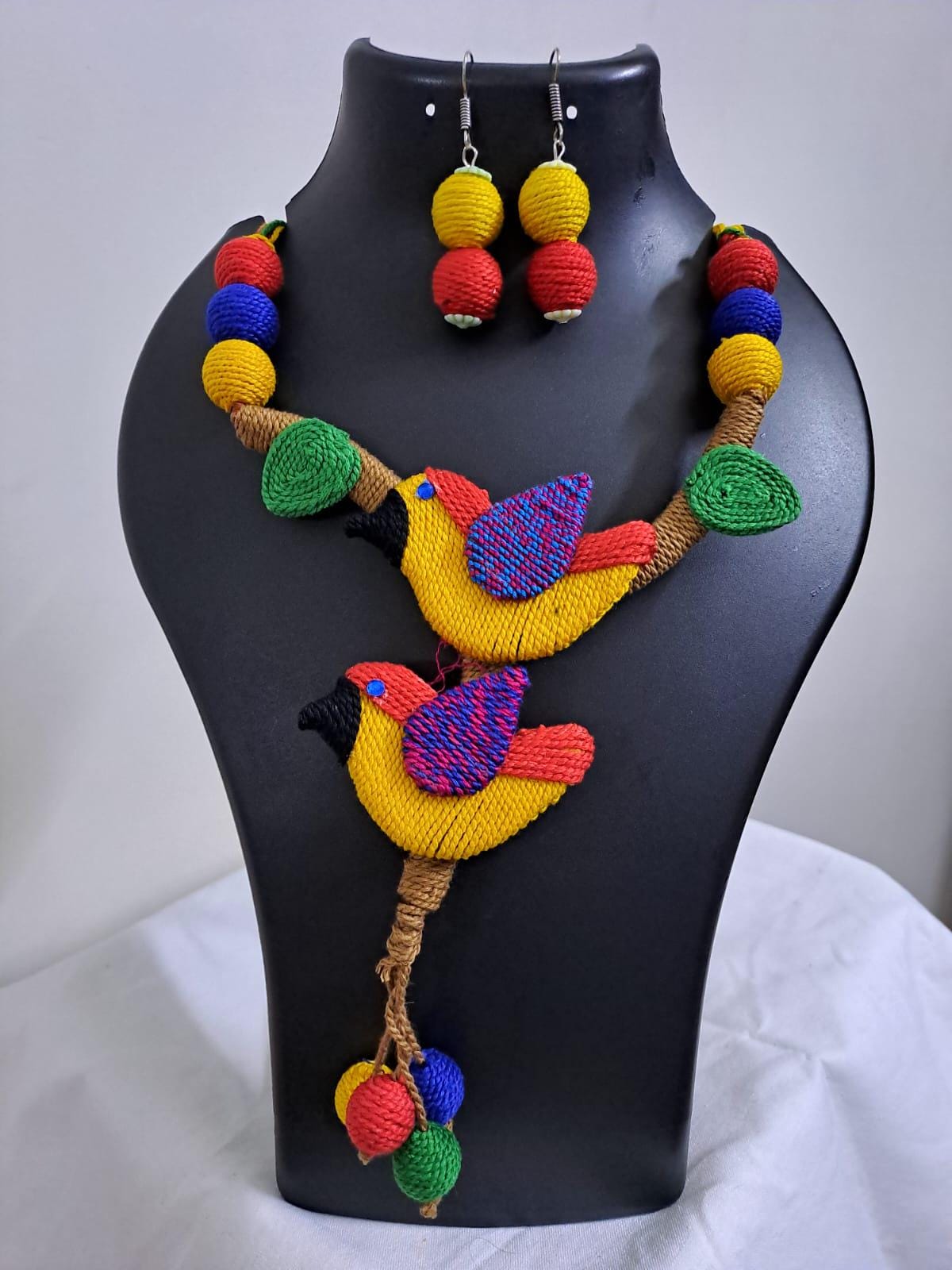 Exclusive Bird necklace set with matching earrings