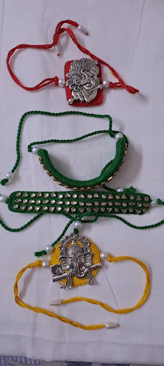 Combo rakhi set for Rakshabandhan festival (4 pcs including Bhai- Bhabhi set)