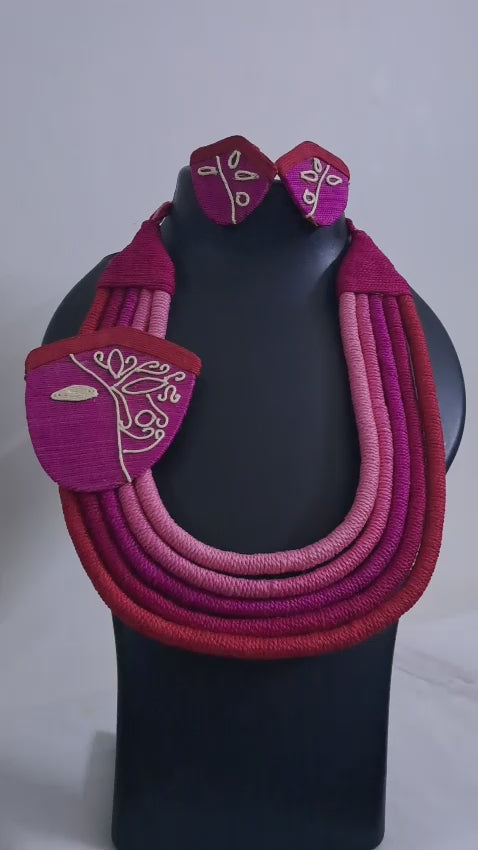 Handmade Thread Jewellery with Unique Durga Pendant