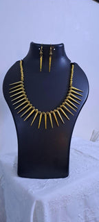 Combo offer for silver  and golden oxidised necklace set with matching earrings.