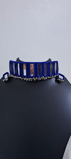 Kutchwork glasswork necklace set with matching earrings