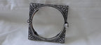 Silver oxidised bracelet/kada