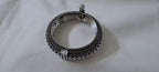 Silver oxidised bracelet/kada
