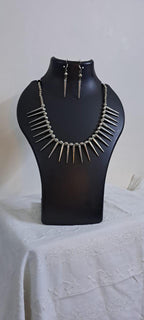 Combo offer for silver  and golden oxidised necklace set with matching earrings.
