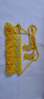 Handmade Kutch Glass work choker necklace with glass work earrings