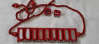 Kutchwork glasswork necklace set with matching earrings