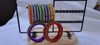 Rainbow colour traditional thread kundan bangles with zari bangle box