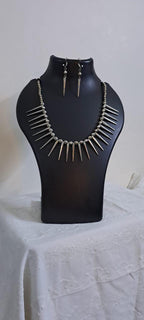 Combo offer for silver  and golden oxidised necklace set with matching earrings.