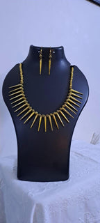 Combo offer for silver  and golden oxidised necklace set with matching earrings.