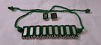 Kutchwork glasswork necklace set with matching earrings