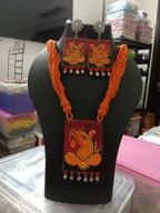 Hand painted Ganesha Jewellery Set
