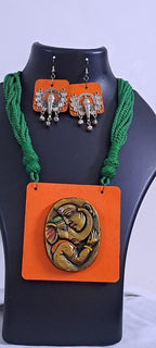 Terracotta Ganesha n Parvati necklace set