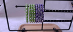 Purple and Green colour traditional kundan n gotta patti bangles with zari box  (set of 8 bangles)