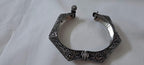 Silver oxidised bracelet/kada