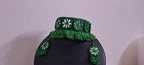 Handmade Kutch Glass work choker necklace with glass work earrings