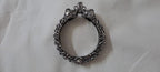 Silver oxidised bracelet/kada