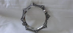 Silver oxidised bracelet/kada