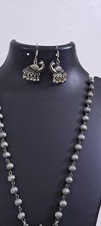 Exclusive light weight silver oxidised set.